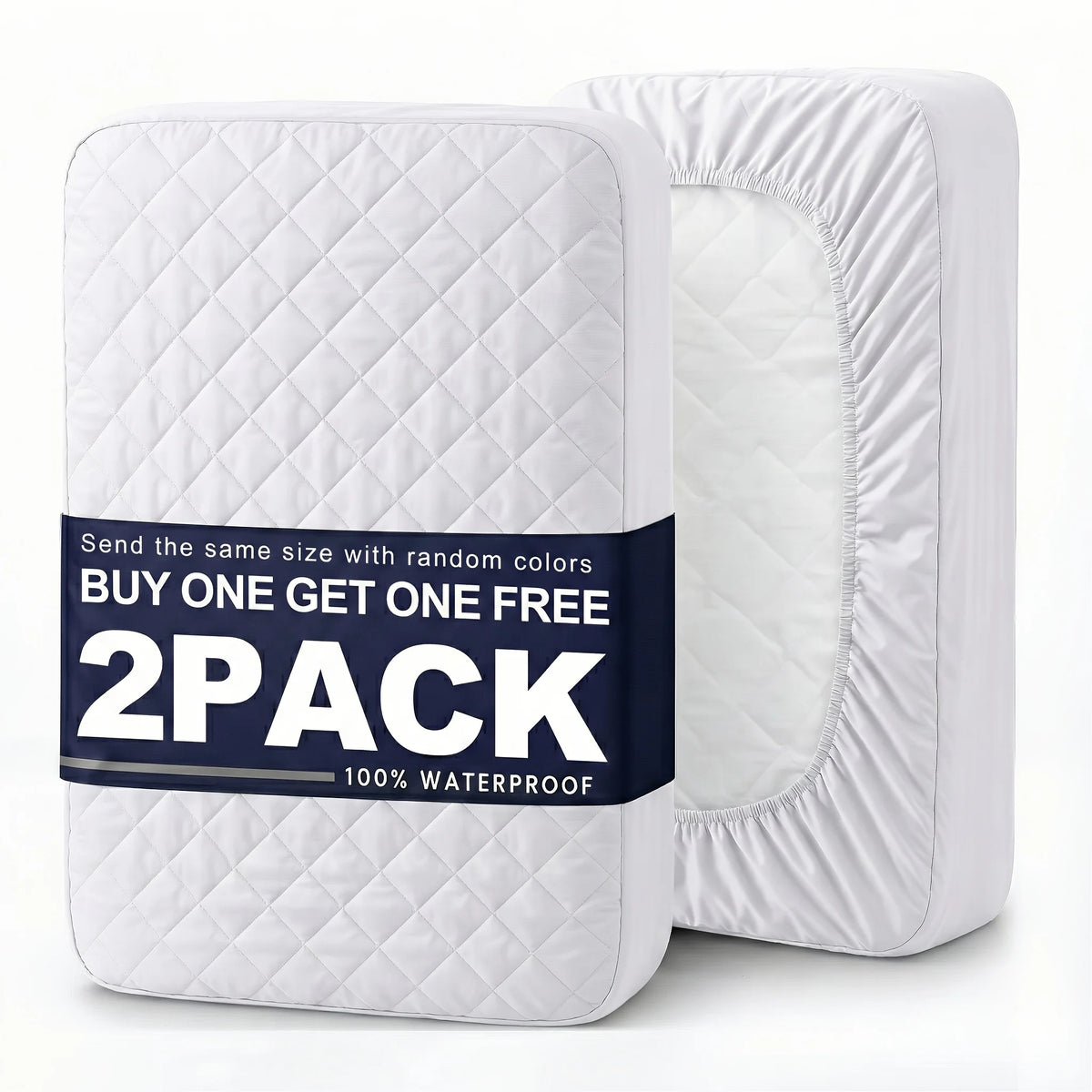 Quilted Waterproof Bamboo Fiber Mattress Protector Cover Breathable