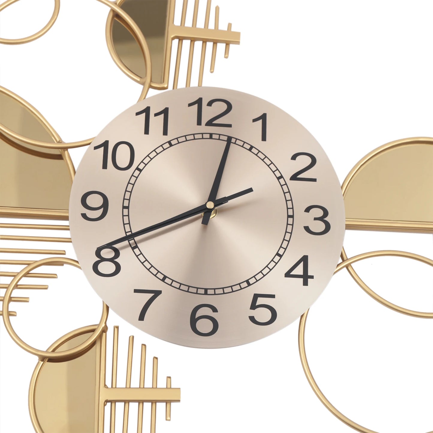 Modern Metal Wall Clock Battery Operated Silent