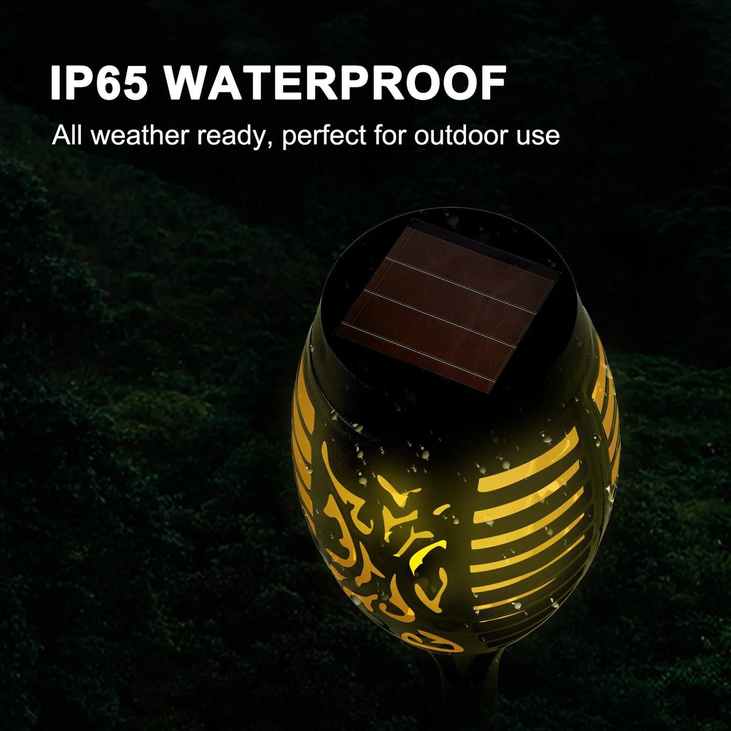 Solar Torch Lights With Flickering Flame LED Outdoor Path Garden