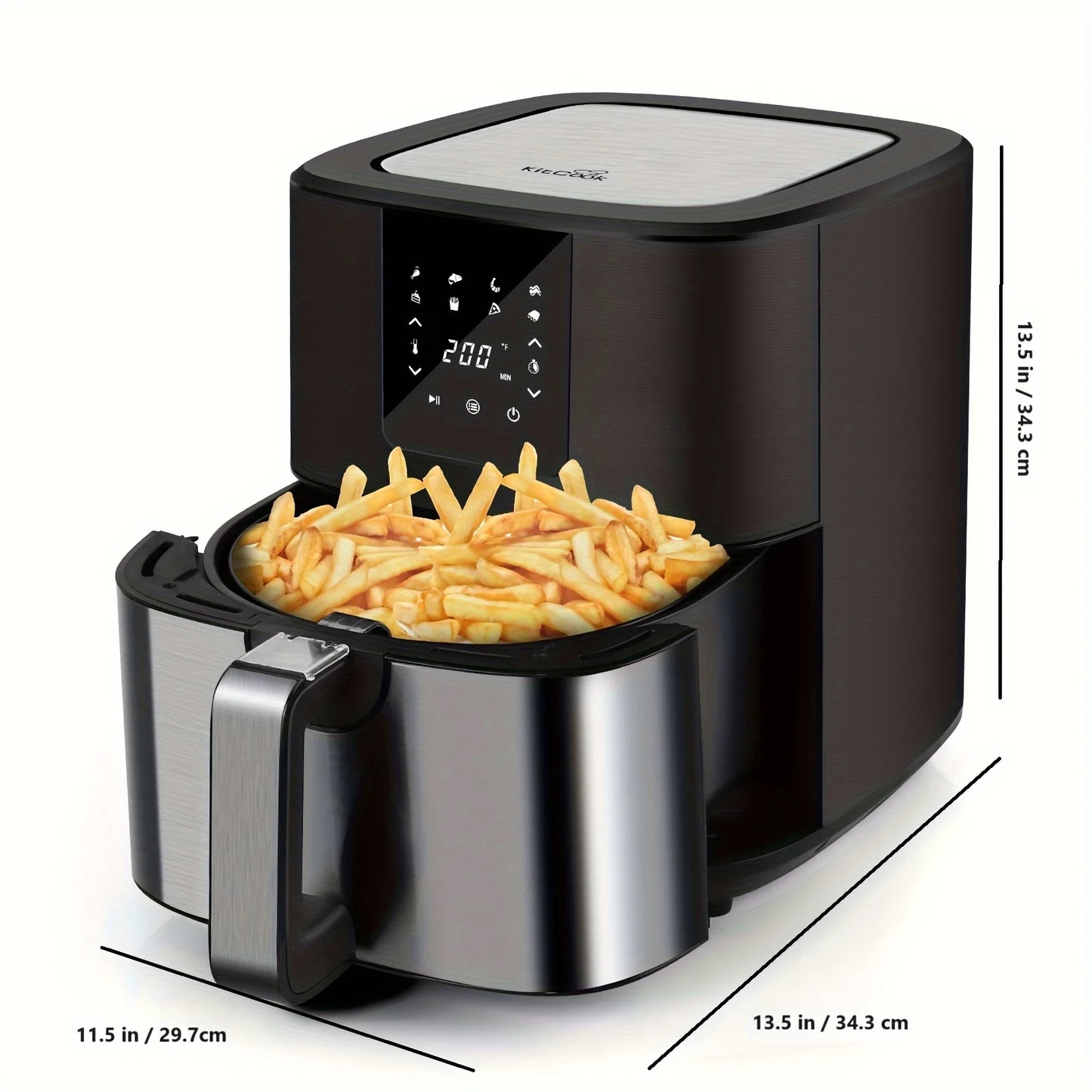 KitCook Air Fryer With Digital Touch Screen And 8 Presets