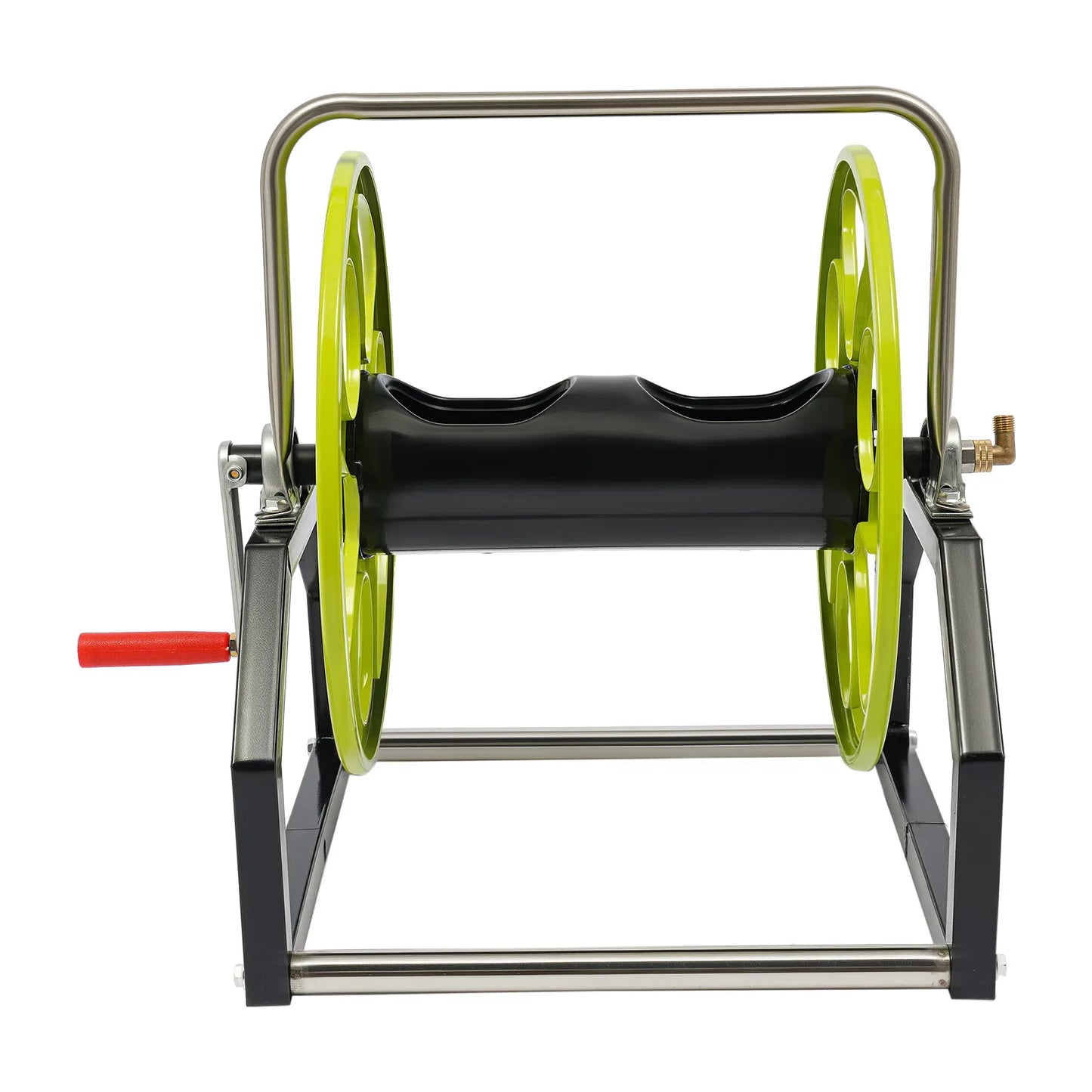 Garden Hose Reel With 360 Degree Swivel Nozzle And Crank