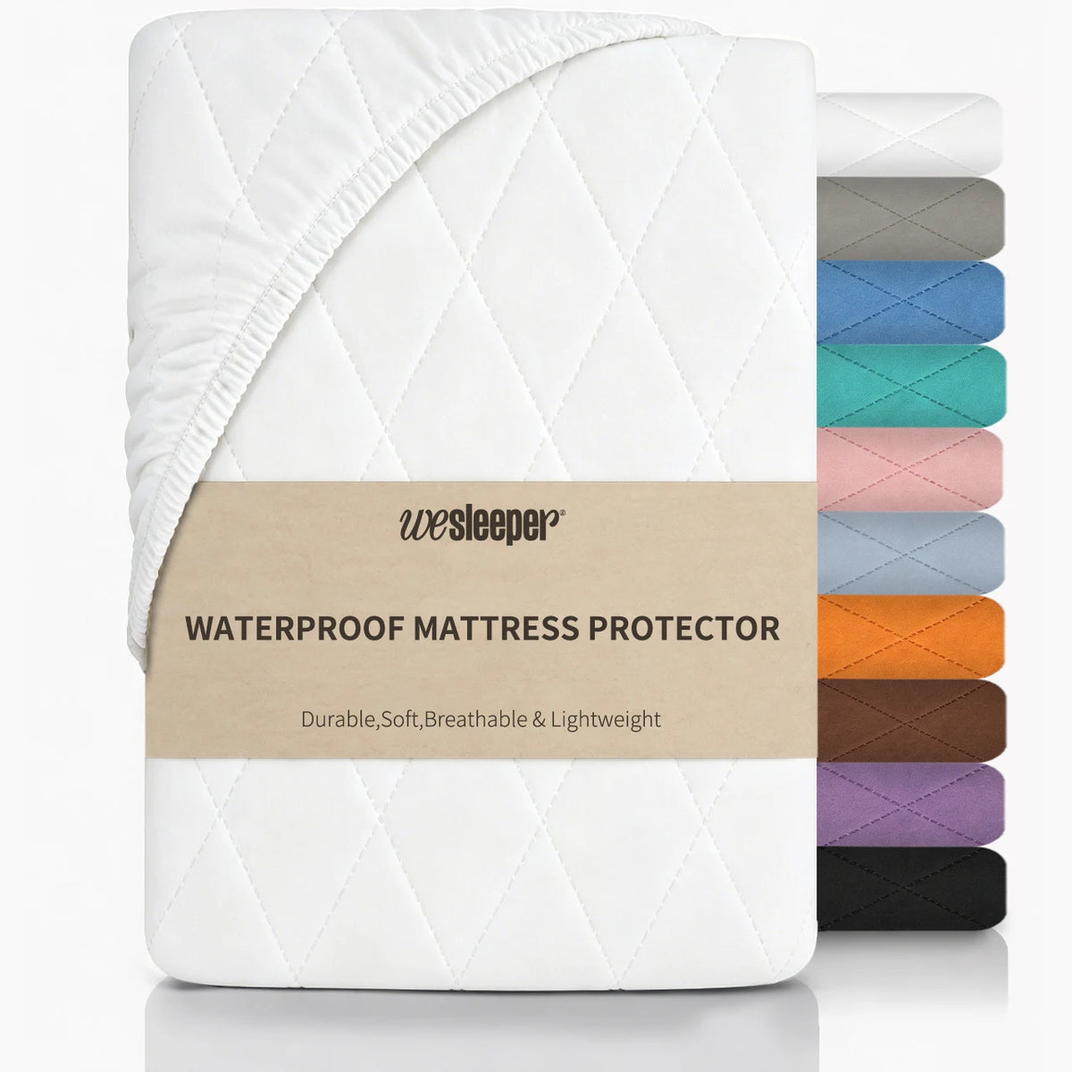 Waterproof Breathable Fitted Mattress Protector Bed Sheet Cover