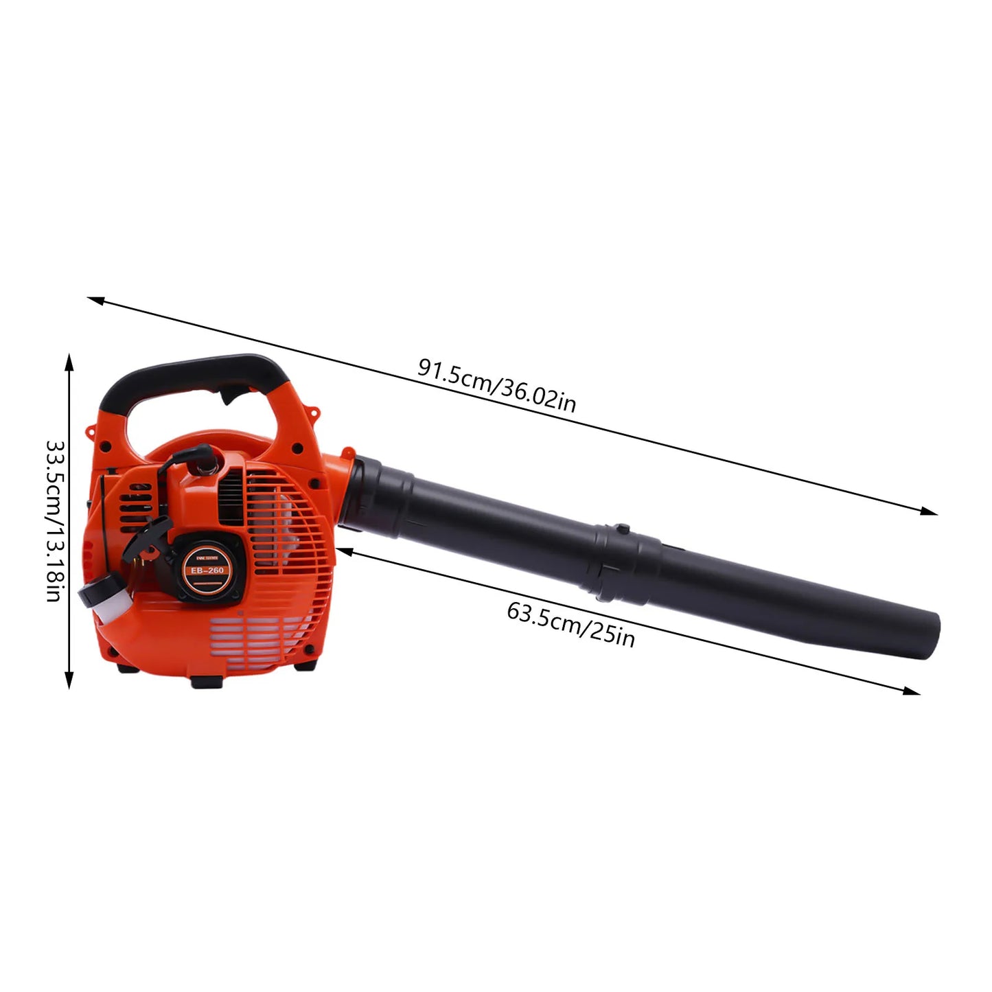 Gas Leaf Blower 25.4cc 2 Stroke Commercial Handheld