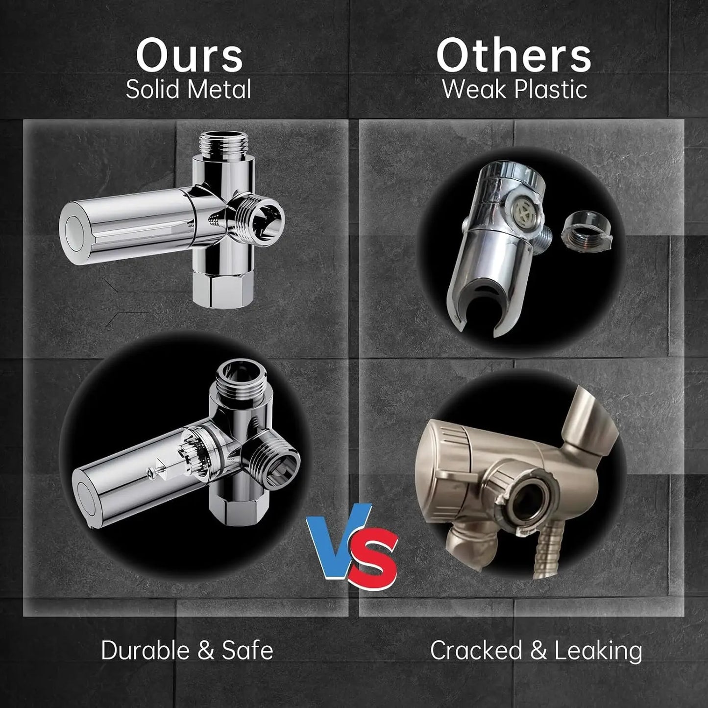 Veken Rain Shower Head With Handheld High Pressure 5 Modes