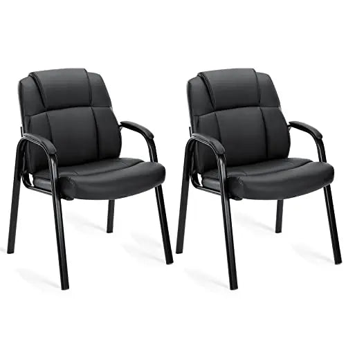 JHK Leather Waiting Room Cushioned Arm Office Guest Chair