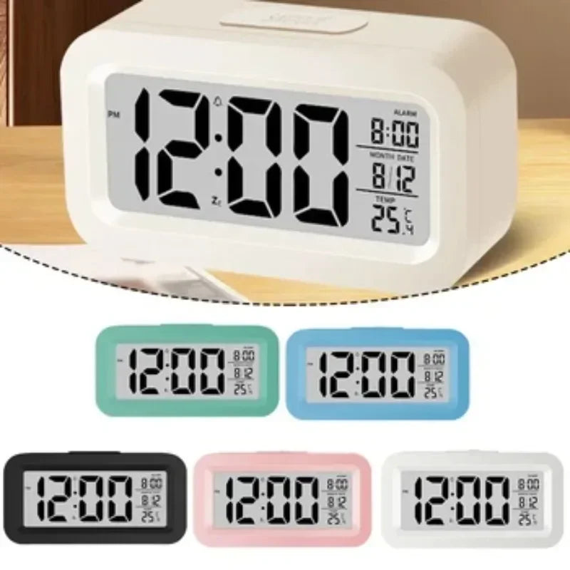 Digital Desk Clock With Calendar Alarm And Led Display