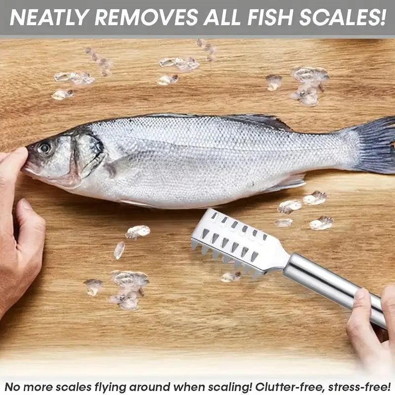 Multipurpose Kitchen Scraper Anti Slip Grip Tool For Fish Veggie