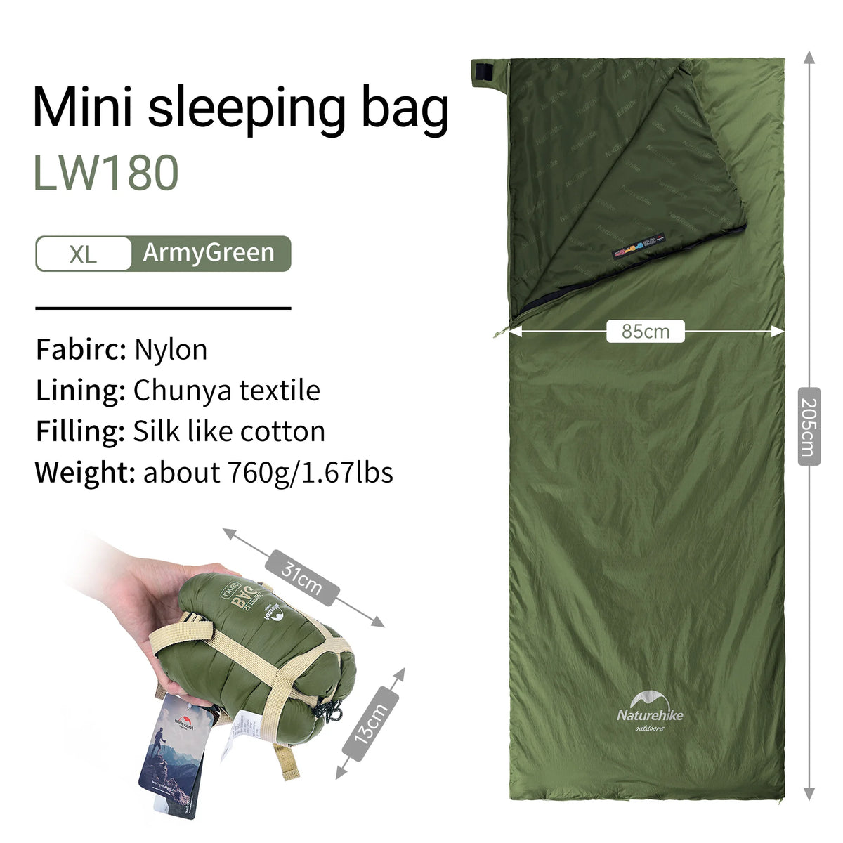 Naturehike Ultralight Sleeping Bag For Summer Camping And Backpacking Gear