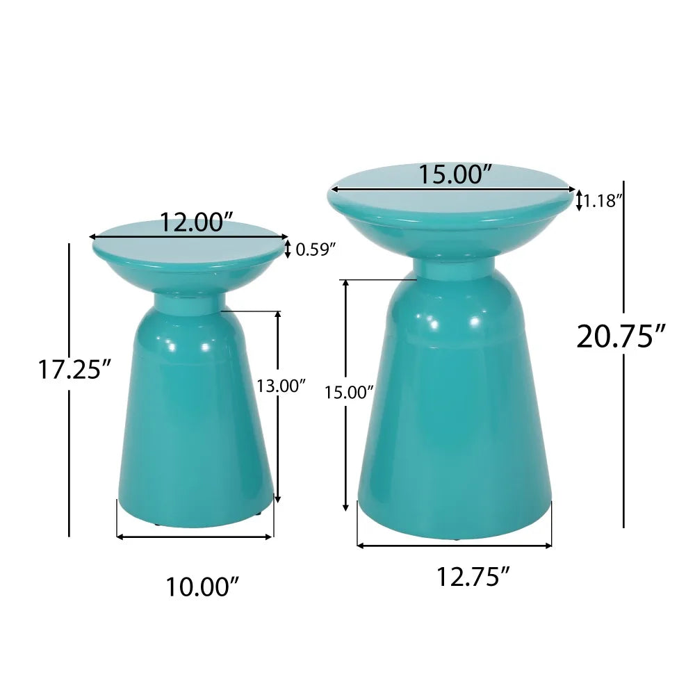 Metal End Table S2 Outdoor Furniture For Patio Garden