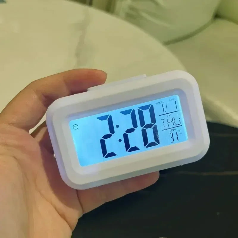 Digital Desk Clock With Calendar Alarm And Led Display
