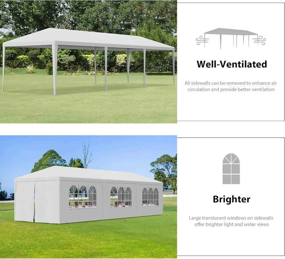 NONECN Outdoor Party Tent Heavy Duty Backyard Canopy