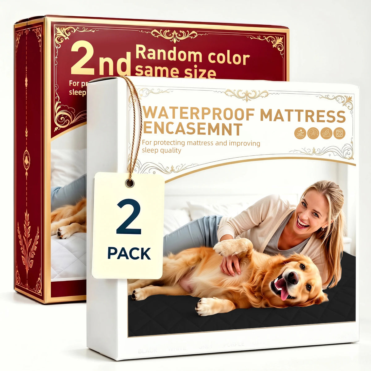 Waterproof Quilted Mattress Protector Cover Stain And Wrinkle Resistant