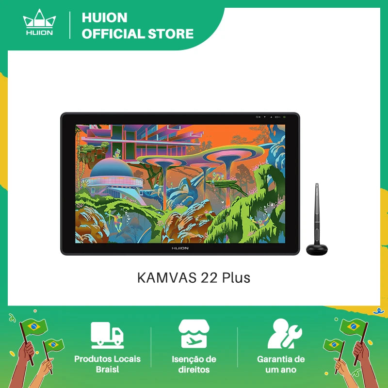 HUION Kamvas Plus QLED Graphics Tablet Monitor Drawing Pen Display