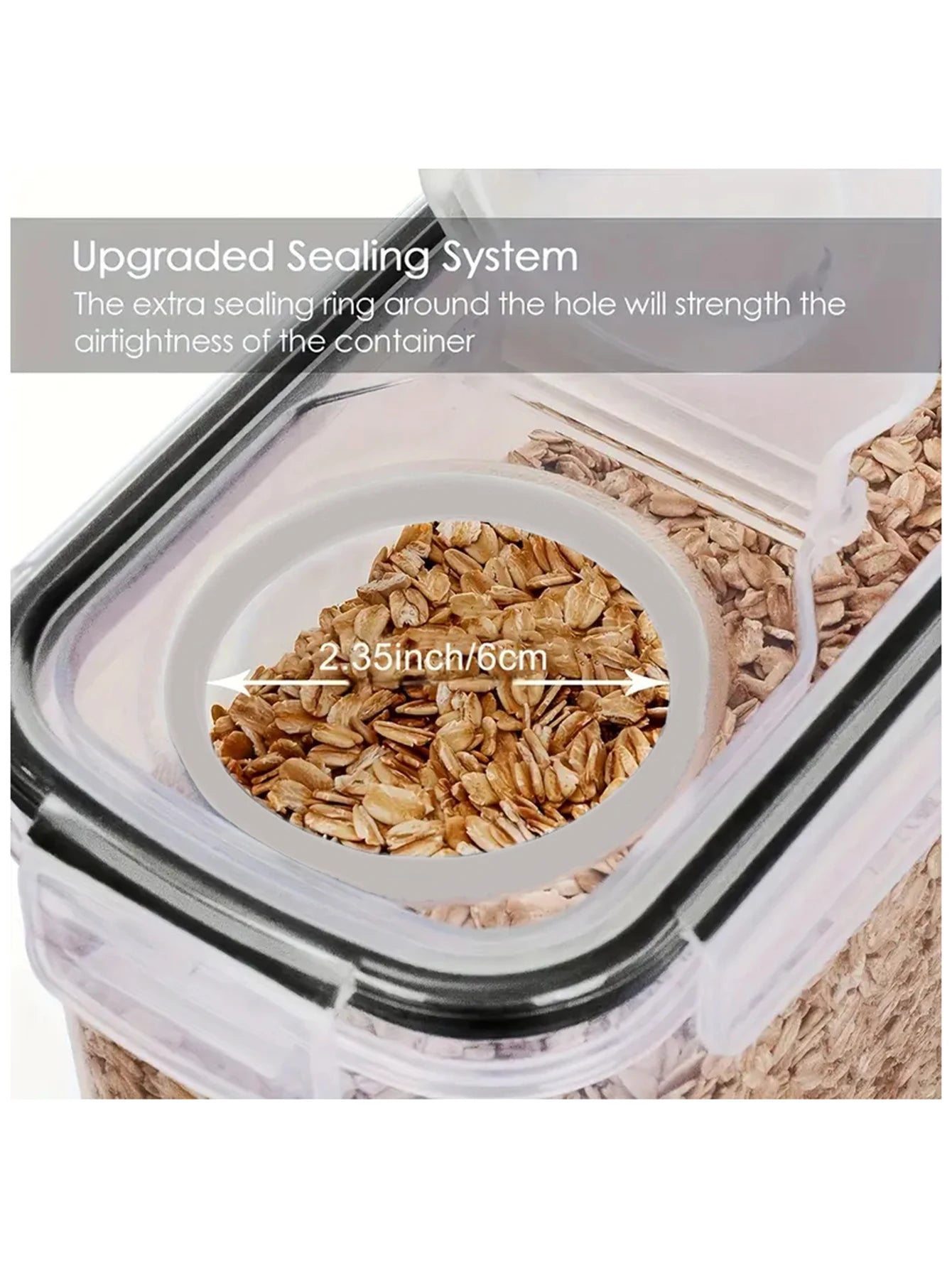 4 Piece Airtight Food Storage Containers With Lids For Kitchen Pantry