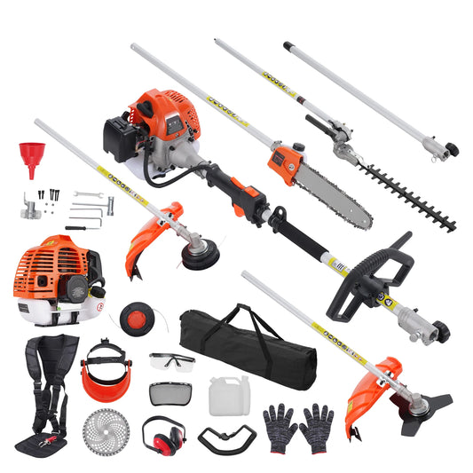 SucceBuy 52cc 6in1 Gas Hedge Trimmer Brush Cutter Edger