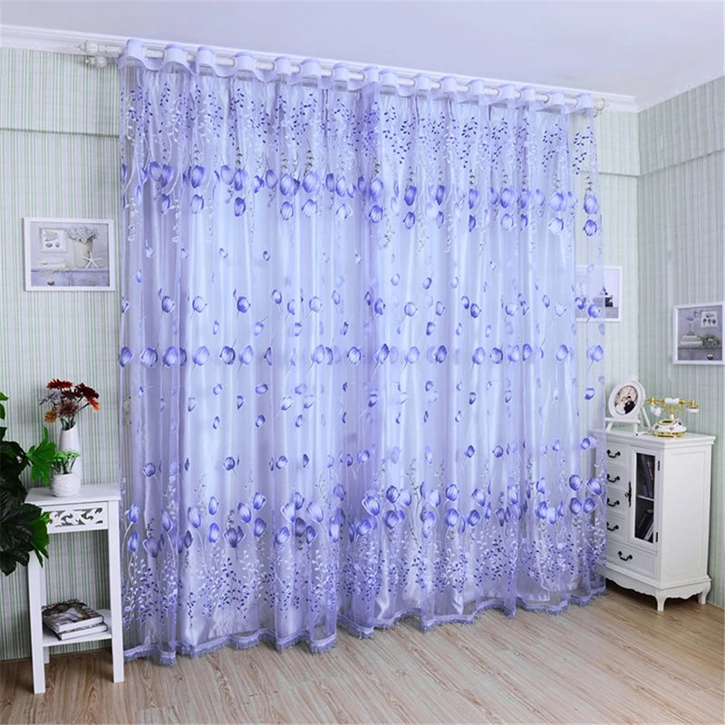 Beeinch Modern Tulip Window Curtain for Living Room Home Decor