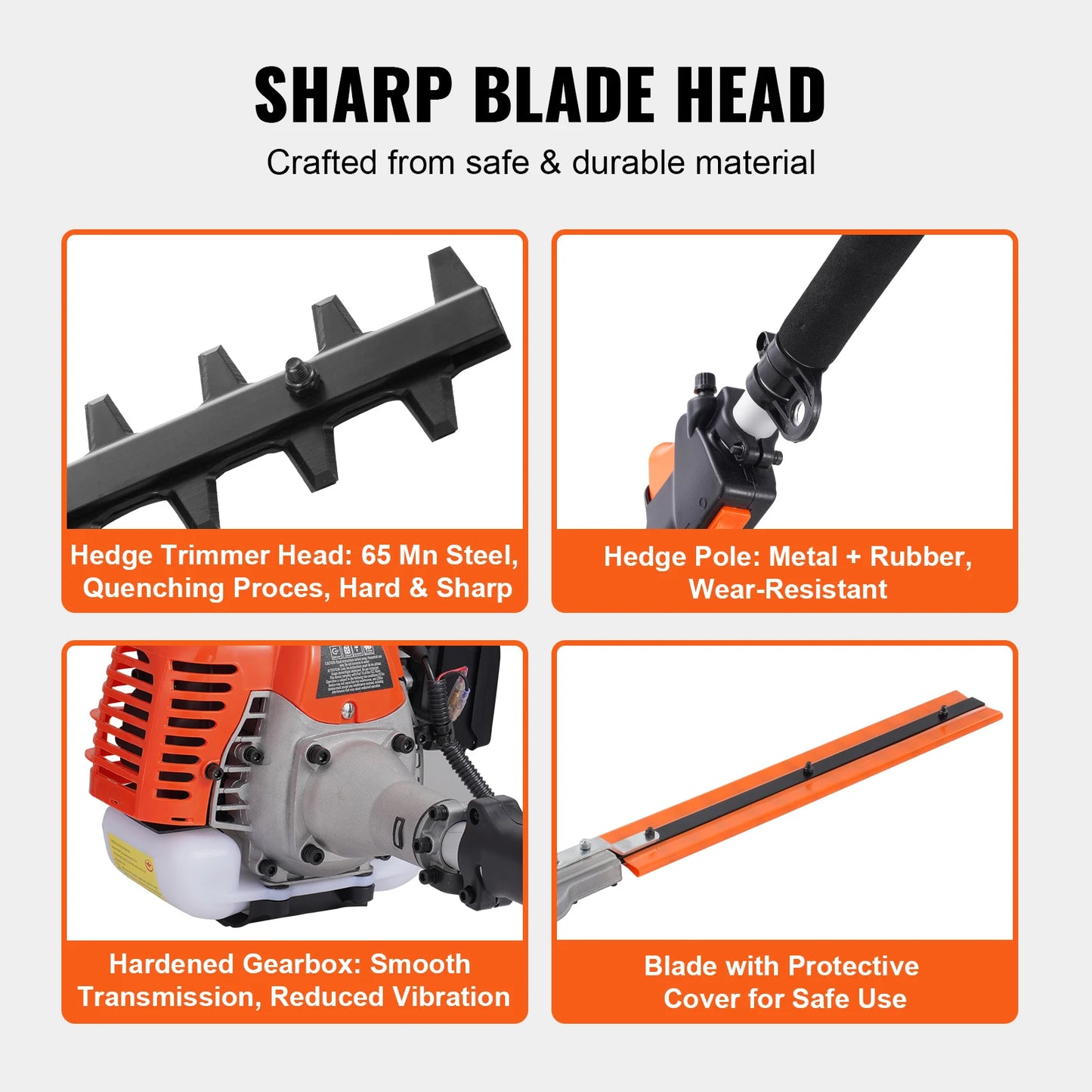 SucceBuy 52cc 6in1 Gas Hedge Trimmer Brush Cutter Edger
