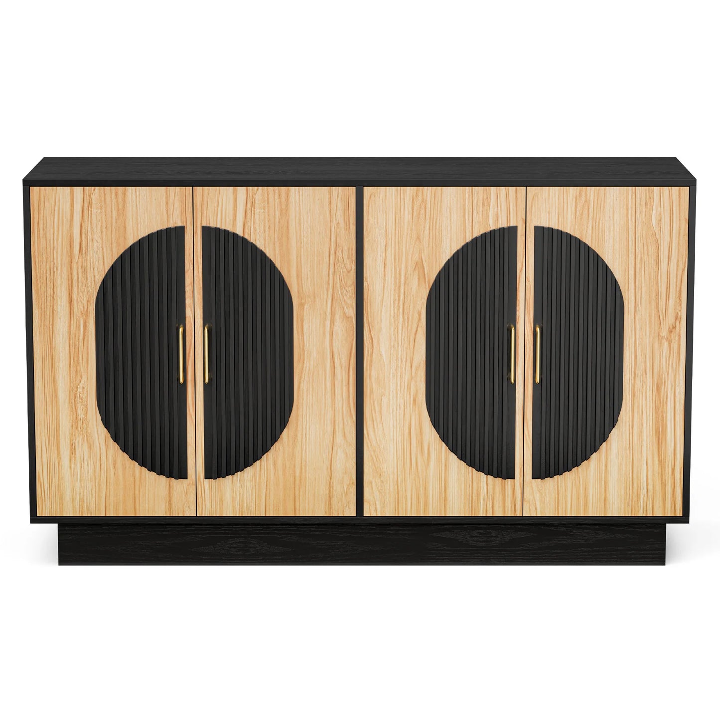 Modular Credenza Fluted Buffet Cabinet With Storage