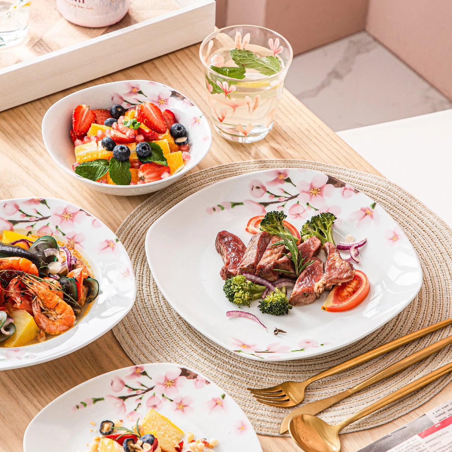 Malacasa Annie Porcelain Dinnerware Set For 6 To 12 People