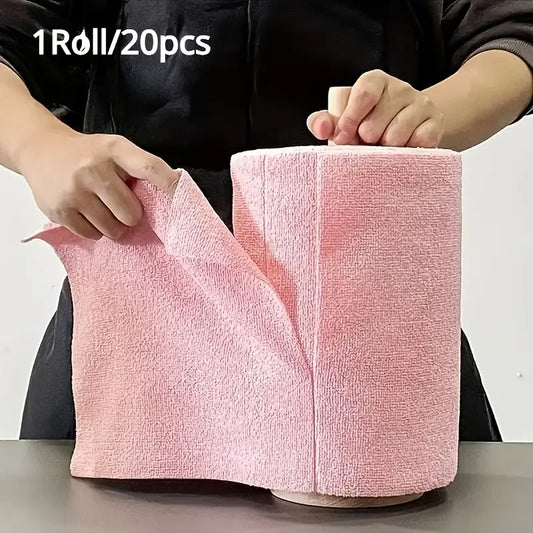 Reusable Microfiber Cleaning Wipes 20 Pack High Absorbency Kitchen Towels