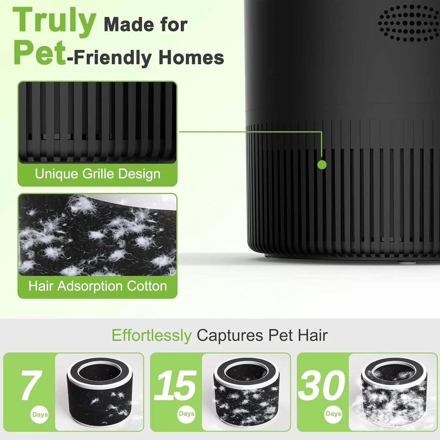 Chuboor Smart Air Purifier For Bedroom Living Room App Alexa Control PM25 HEPA