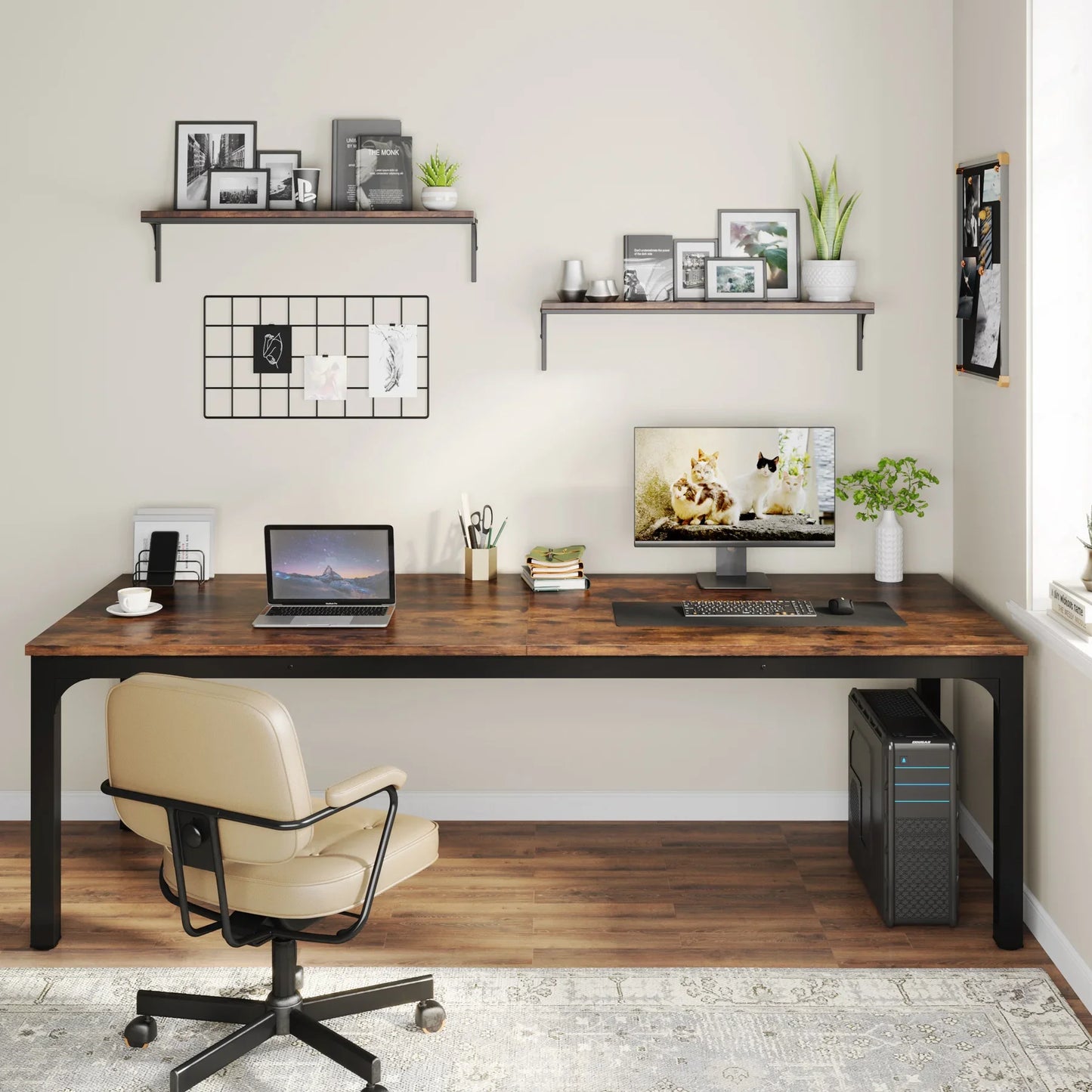 Tribesigns Extra Long Computer Desk For Two People Home Office