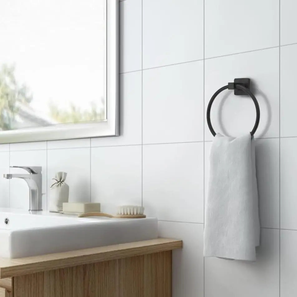 Stainless Steel Wall Mounted Round Towel Ring Bathroom