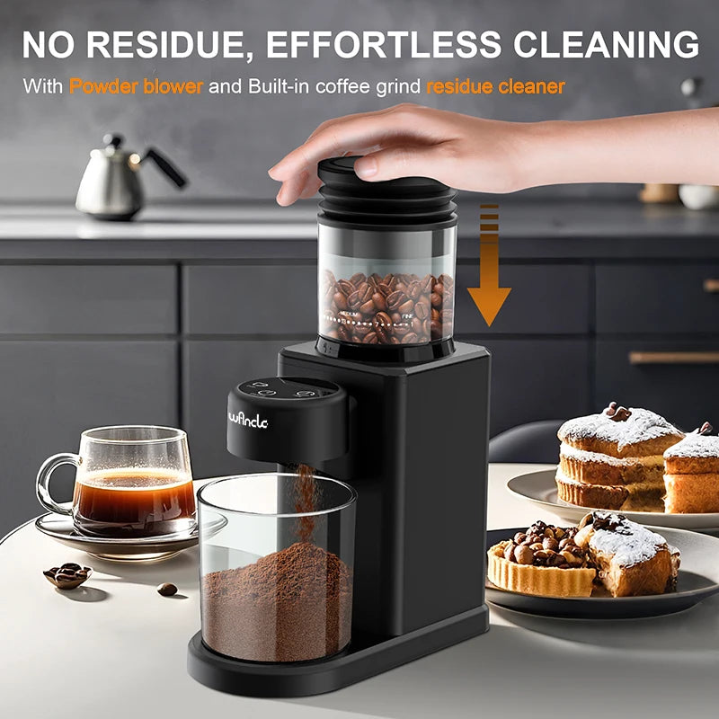 KIRAINAFLY Conical Burr Coffee Grinder With 25 Grind Settings Espresso