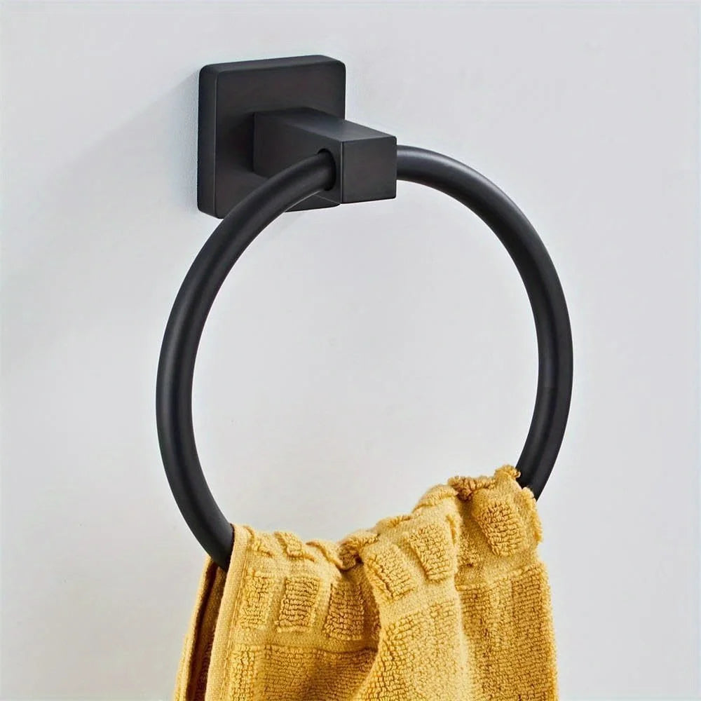 Stainless Steel Wall Mounted Round Towel Ring Bathroom