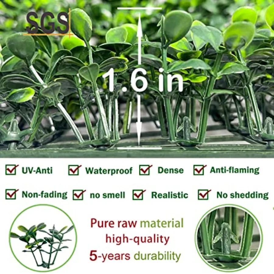 Artificial Ivy Privacy Fence Screen UV Resistant Boxwood Leaves