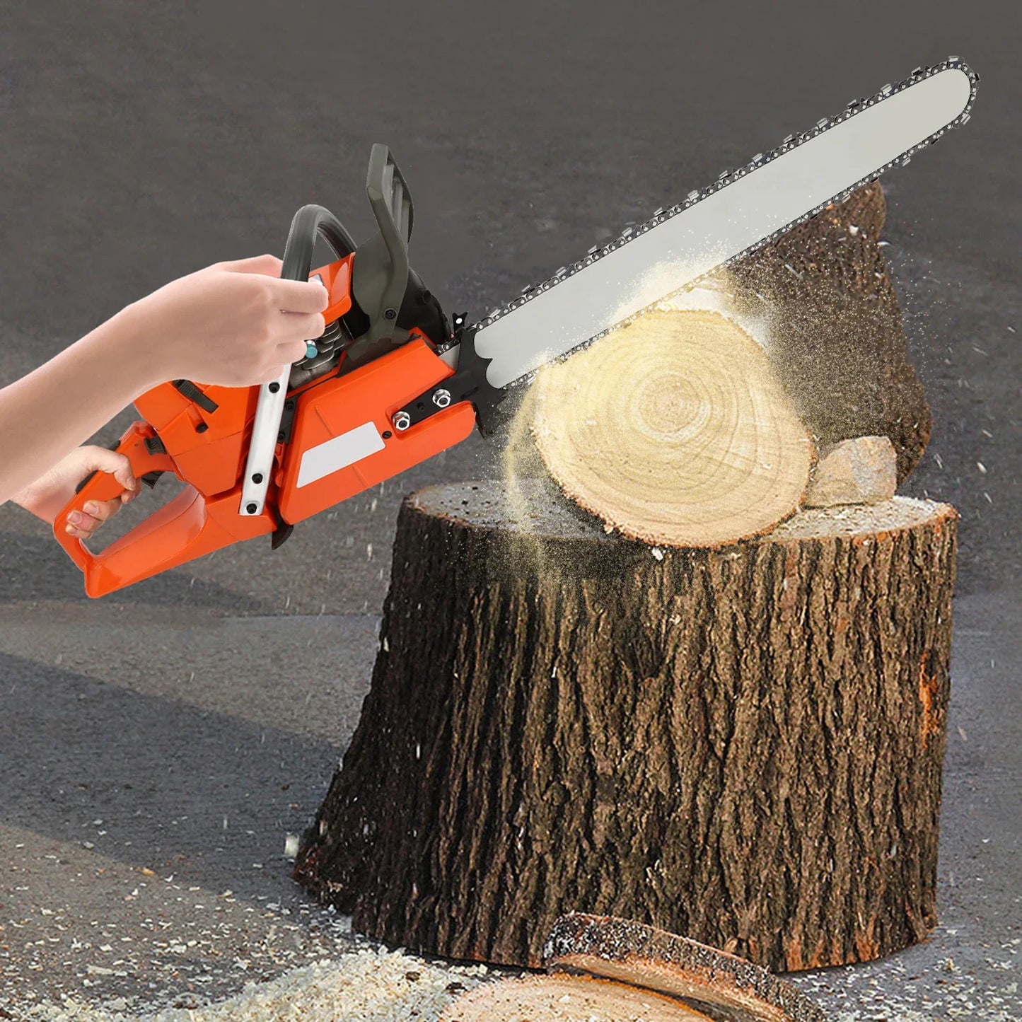 CNCEST Gas Chainsaw 2 Stroke Power Cutter For Wood Cutting