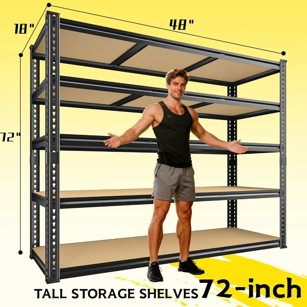 Heavy Duty Garage Shelving Unit 5 Tier Metal Storage Racks