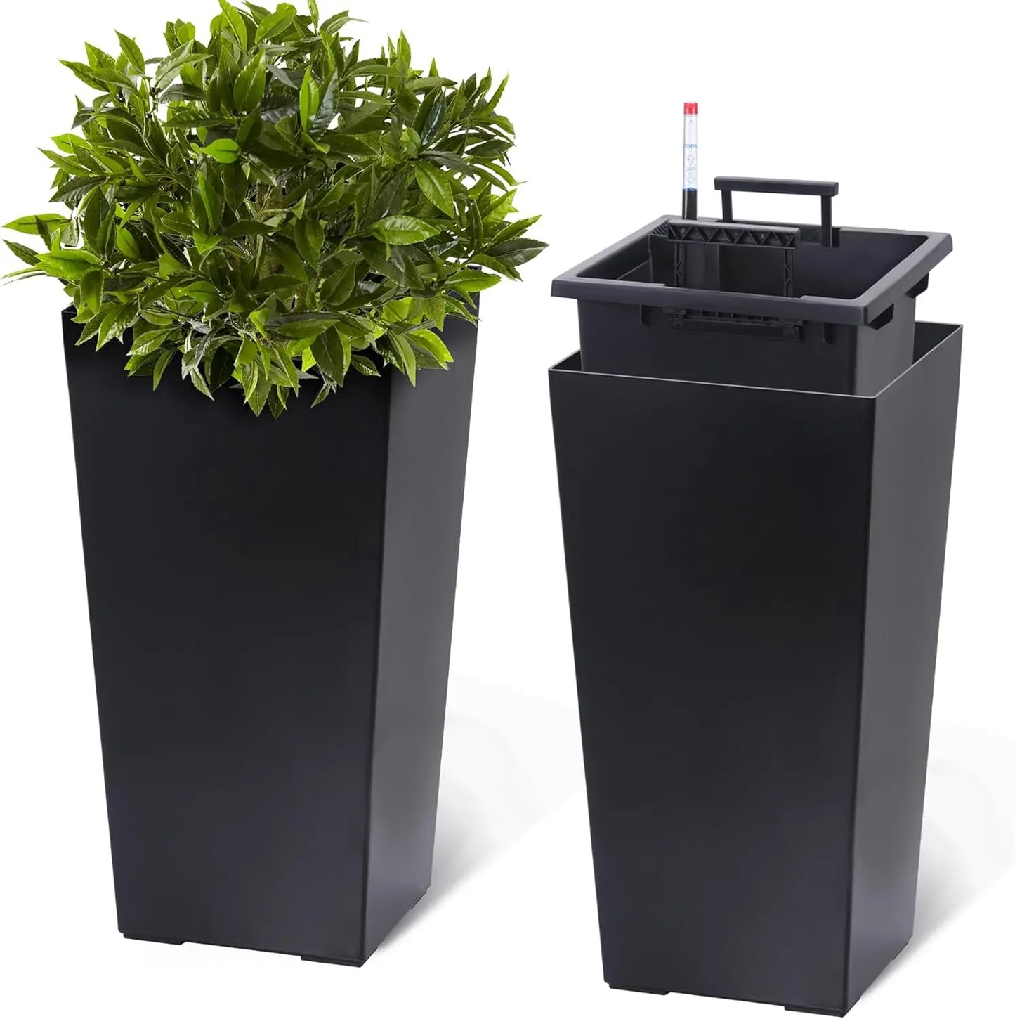 HobbyLane Tall Planter With Shelf Insert For Indoor Outdoor Use