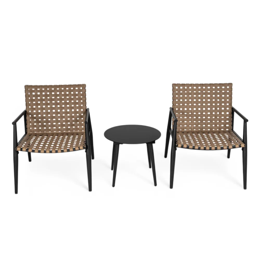 LISM Teak Foldable Bistro Set With Table And 2 Chairs