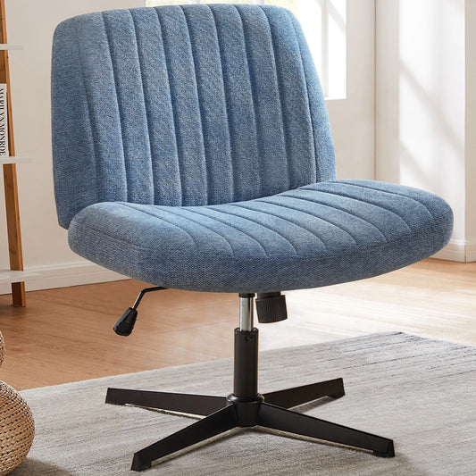 JHK Cross Legged Office Chair Rocking Swivel Adjustable Fabric Task Chair