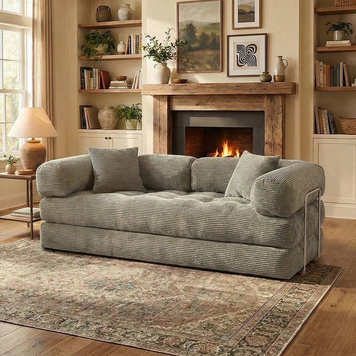 YQzyphyna Futon Sofa Bed 4 In 1 Convertible Couch For Living Room