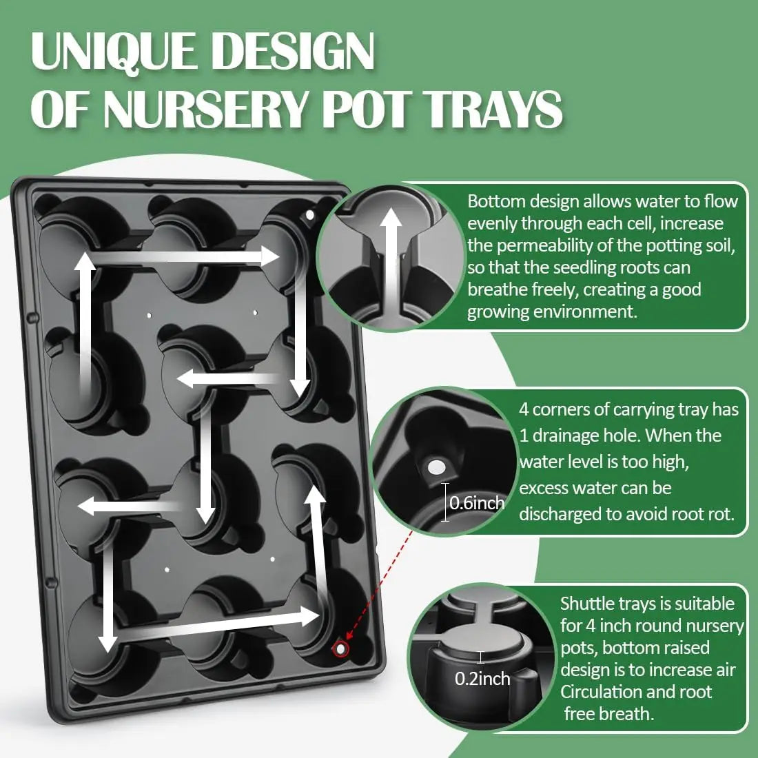 Nursery Pots With Humidity Domes And Seedling Trays