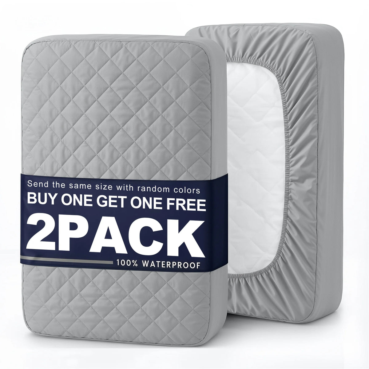 Quilted Waterproof Bamboo Fiber Mattress Protector Cover Breathable