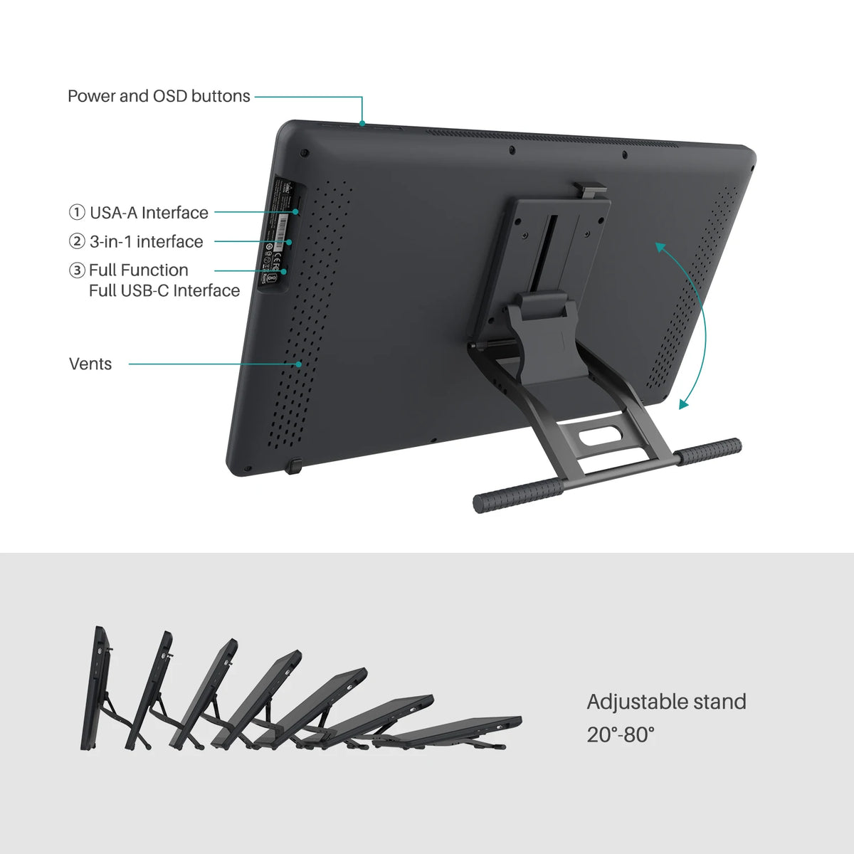HUION Kamvas Plus QLED Graphics Tablet Monitor Drawing Pen Display