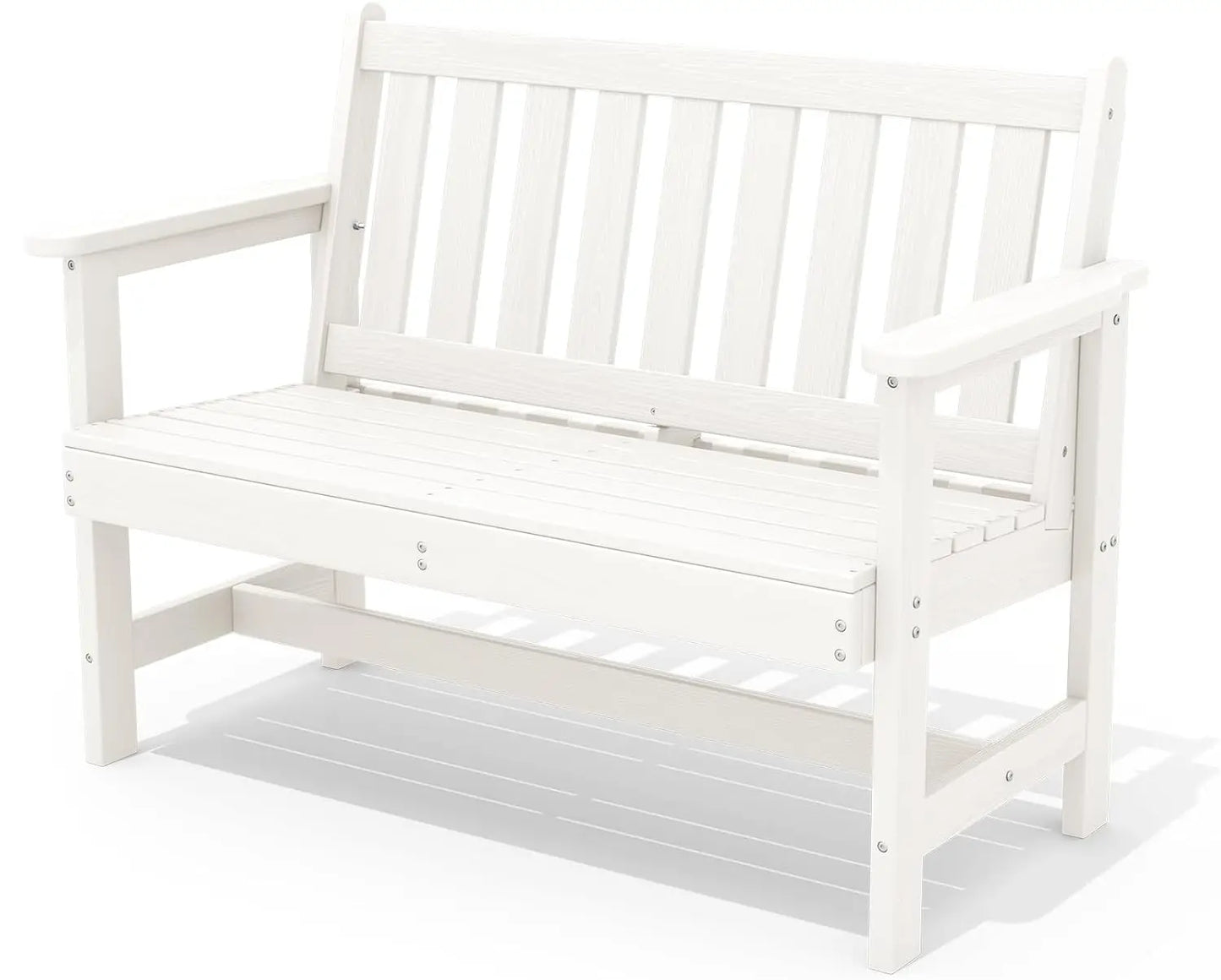 HDPE Outdoor Bench Weatherproof 2 Person Garden Patio Bench