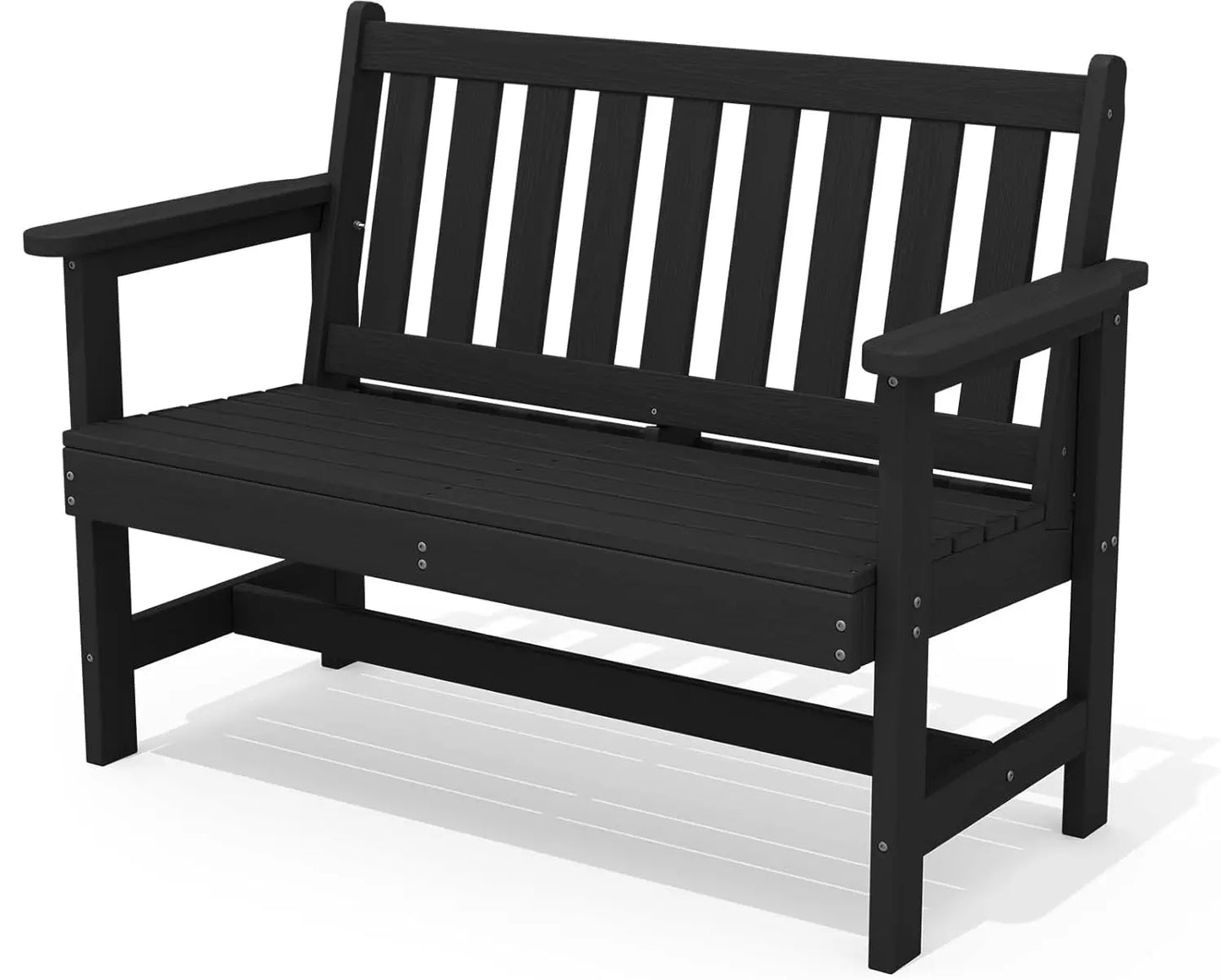 HDPE Outdoor Bench Weatherproof 2 Person Garden Patio Bench