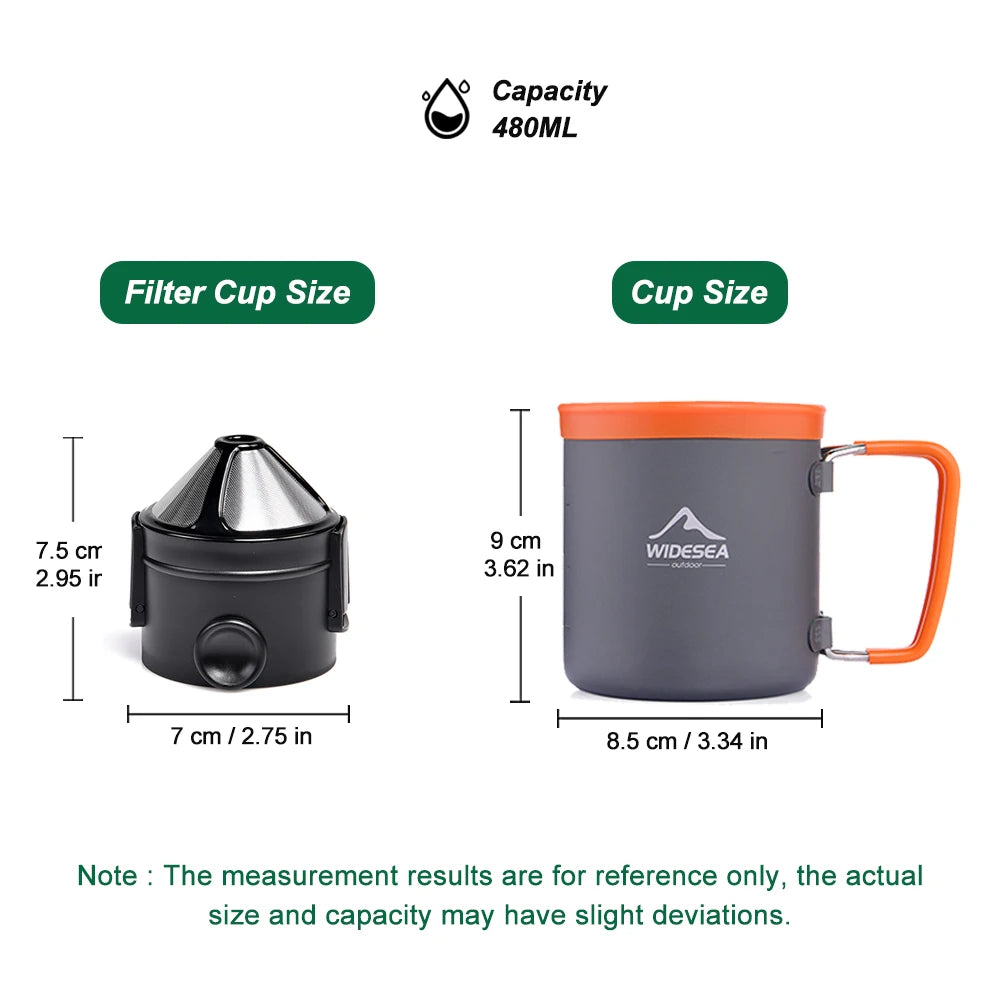 Widesea Outdoor Camping Cookware Set With Pot And Kettle
