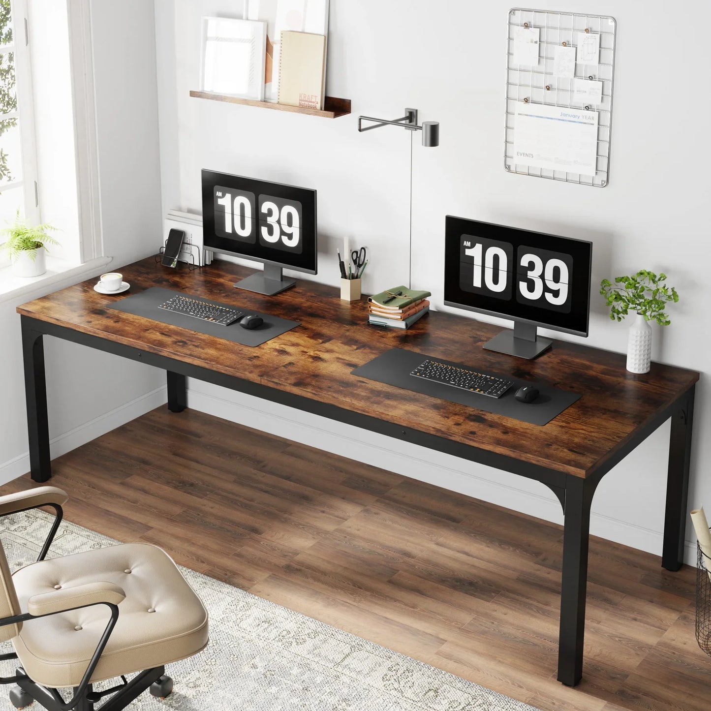 Tribesigns Extra Long Computer Desk For Two People Home Office