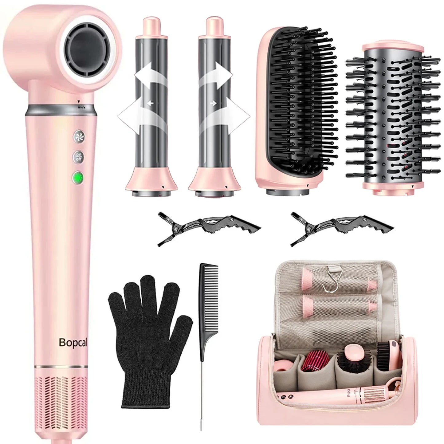 BOPCAL FiveInOne Hair Styler Air Wrap 1200W Dryer Pro