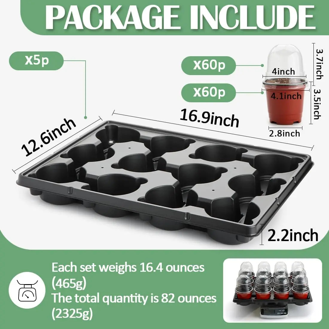 Nursery Pots With Humidity Domes And Seedling Trays