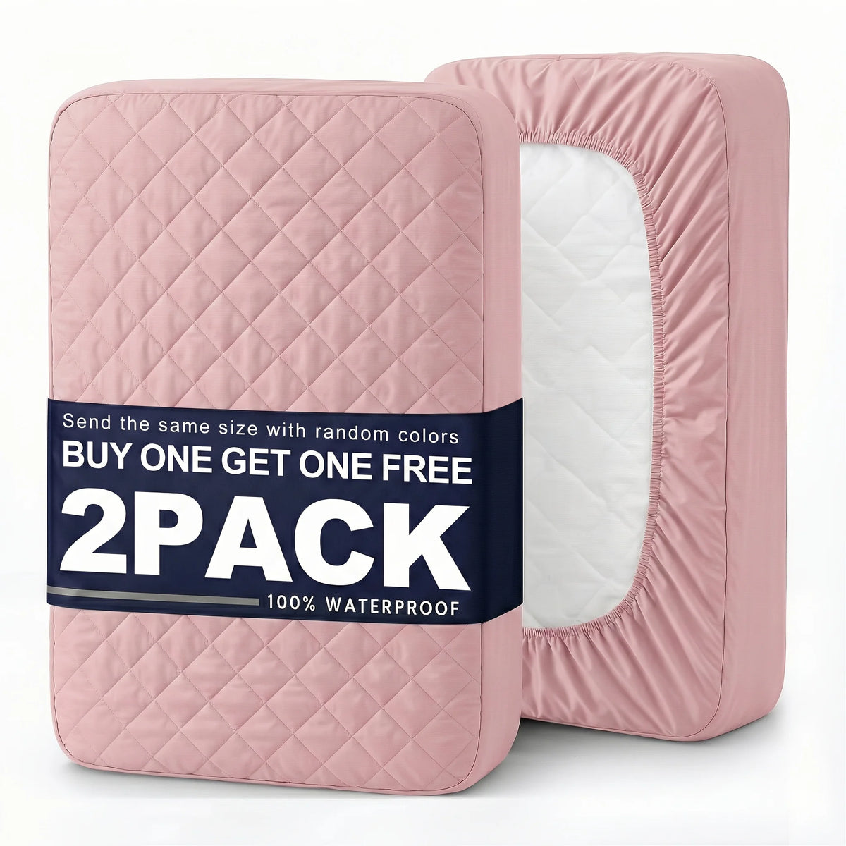 Quilted Waterproof Bamboo Fiber Mattress Protector Cover Breathable