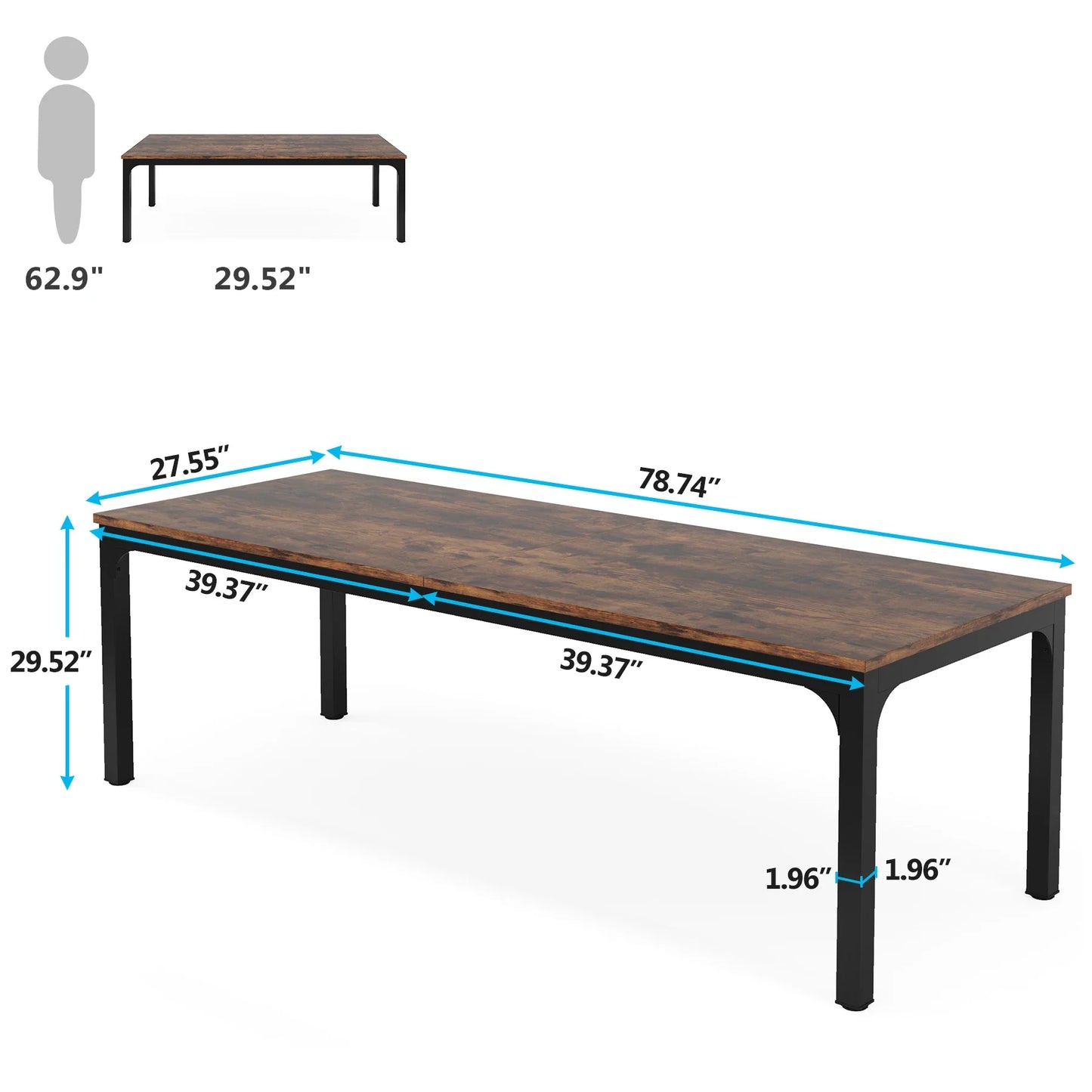 Tribesigns Extra Long Computer Desk For Two People Home Office