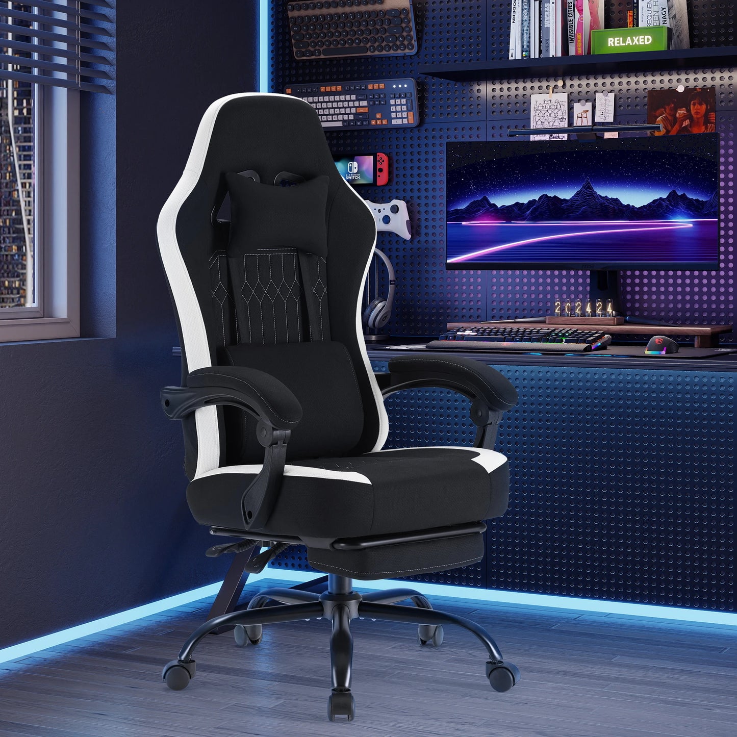 JHK Ergonomics Ergonomic Computer Gaming Chair With Headrest And Lumbar