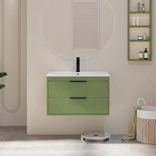 Bathroom Vanity Cabinet With Sink Wall Mounted Floating Soft Close