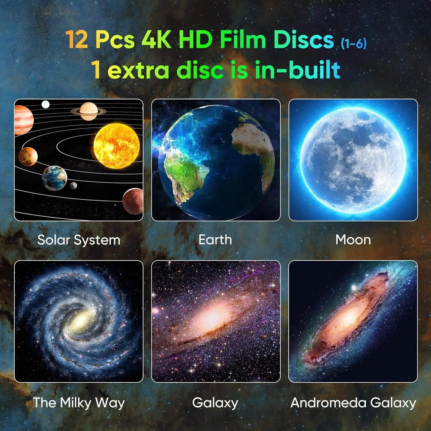 Aiopp Galaxy Projector Bedroom Star Projector With 13 Discs